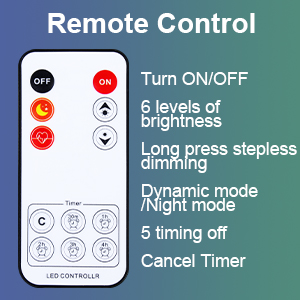 led lights for cabinet with remote
