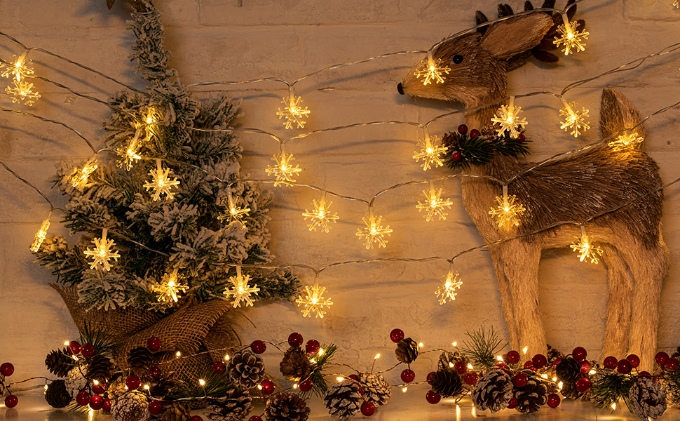 Christmas Snowflake String Lights