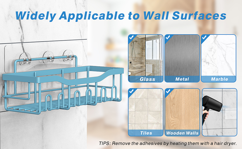 Bathroom Shower Shelf for Inside Shower,Widely Applicable to Most Wall Surfaces