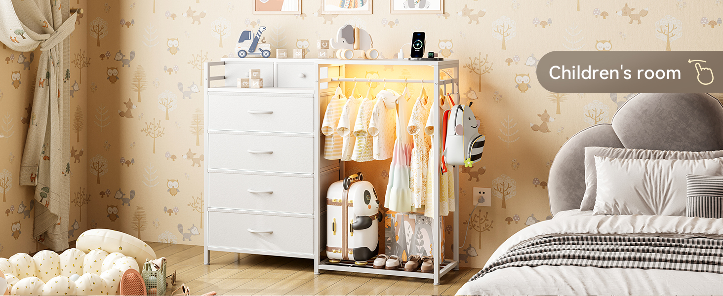 3-in-1 Multifunctional Dresser for Kids' Room