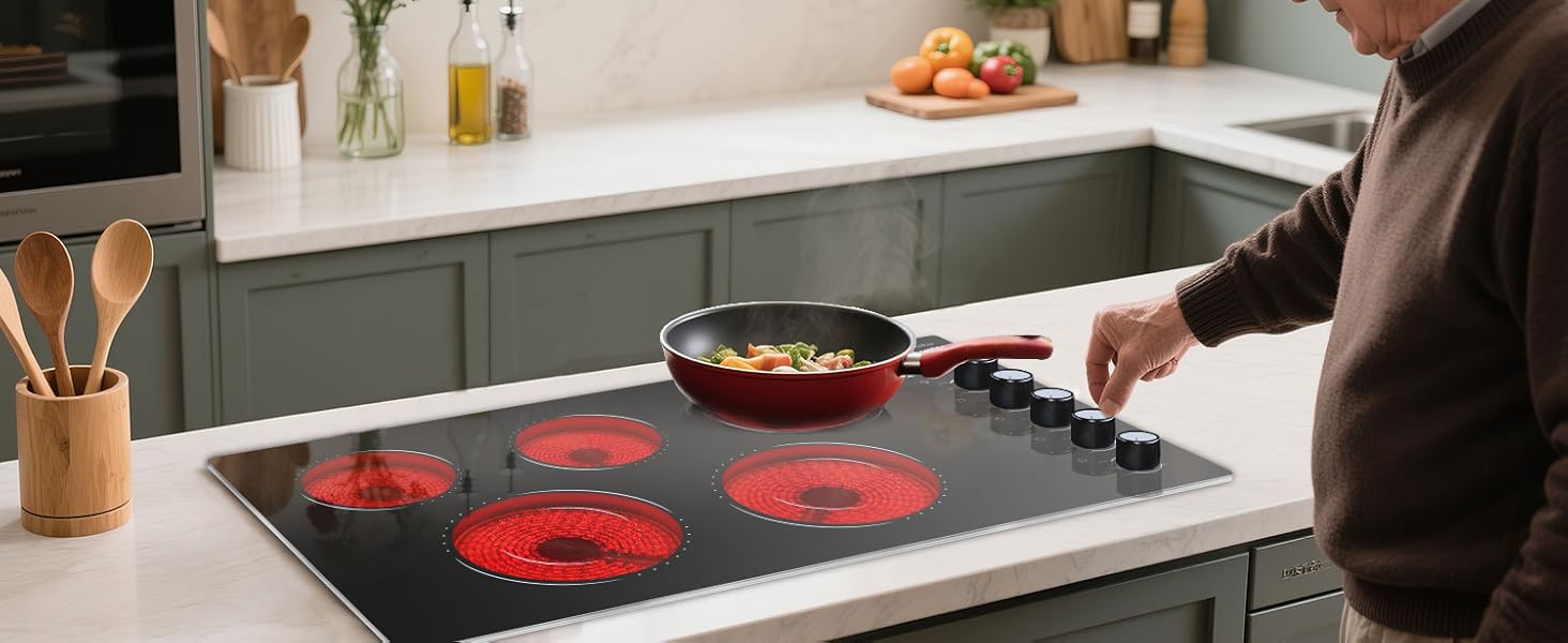 36 inch cooktop electric