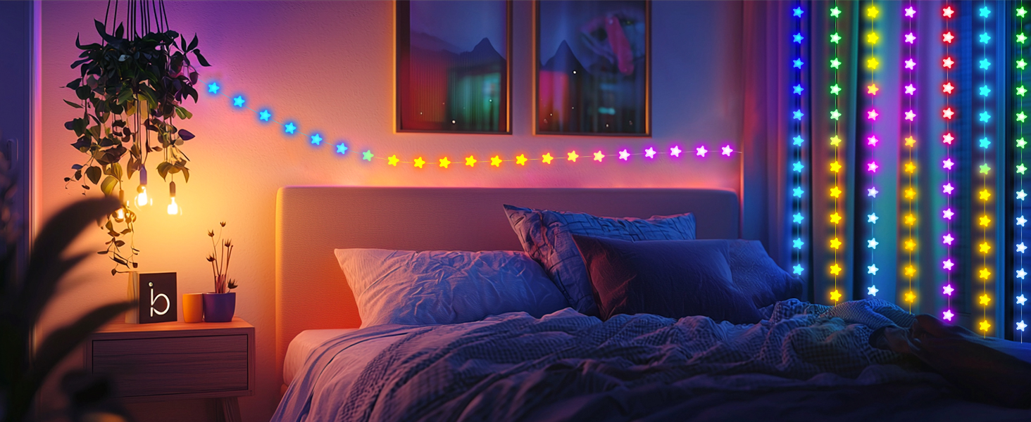 star string lights string lights indoor star fairy lights string lights indoor bedroom