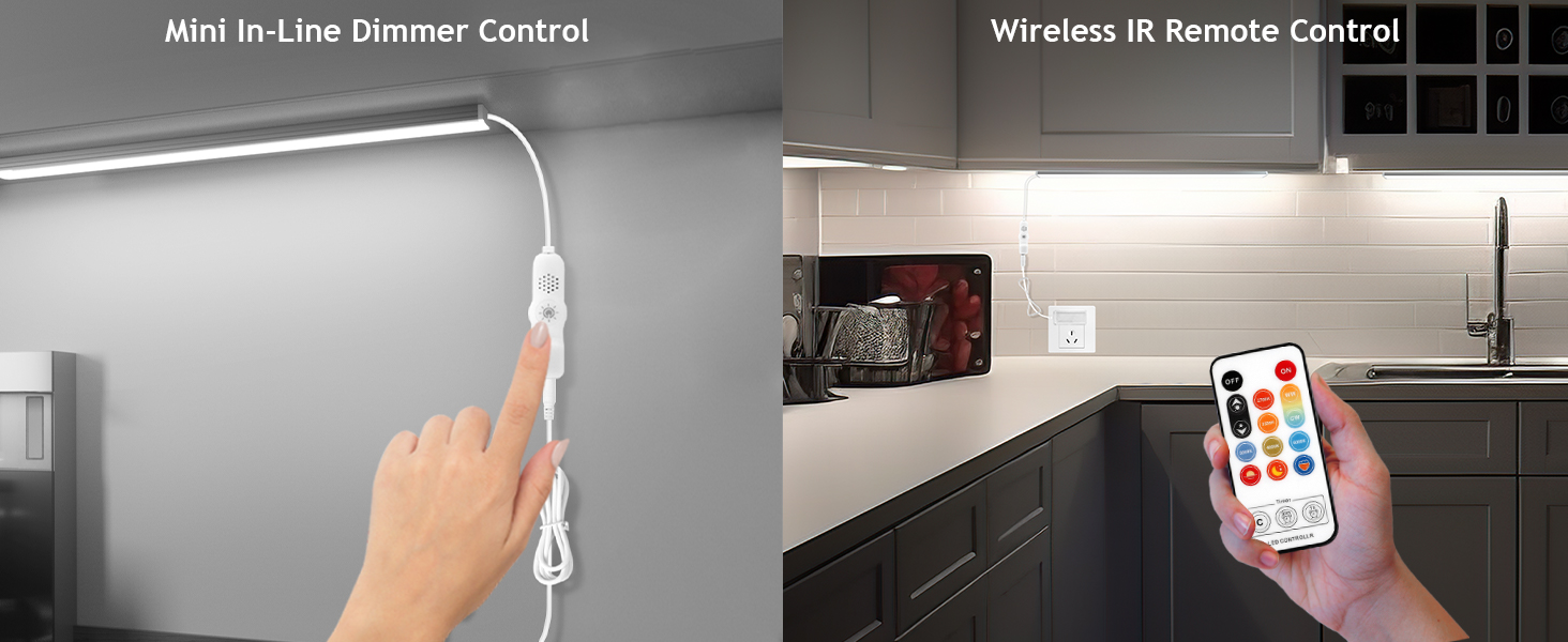 under cabinet lighting with power adapter
