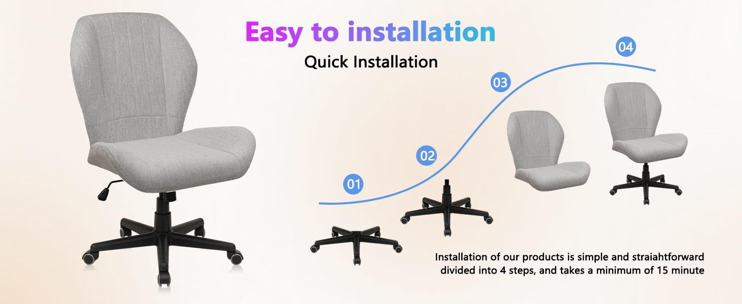 armless cloth chair