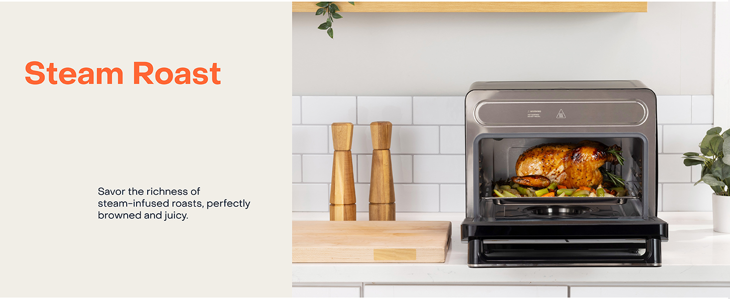 Convection Air Fryer, Countertop Oven for Baking, Roast, Steam, Dehydrate, Pizza