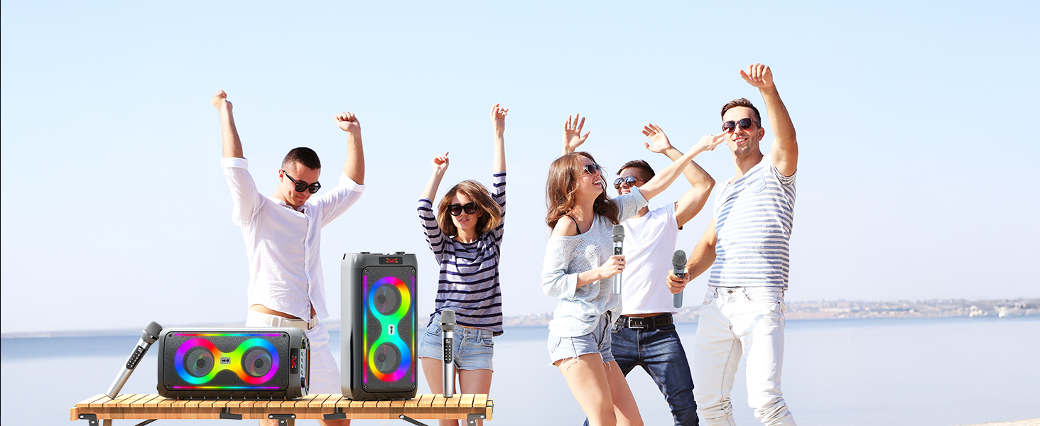 Beach party and karaoke