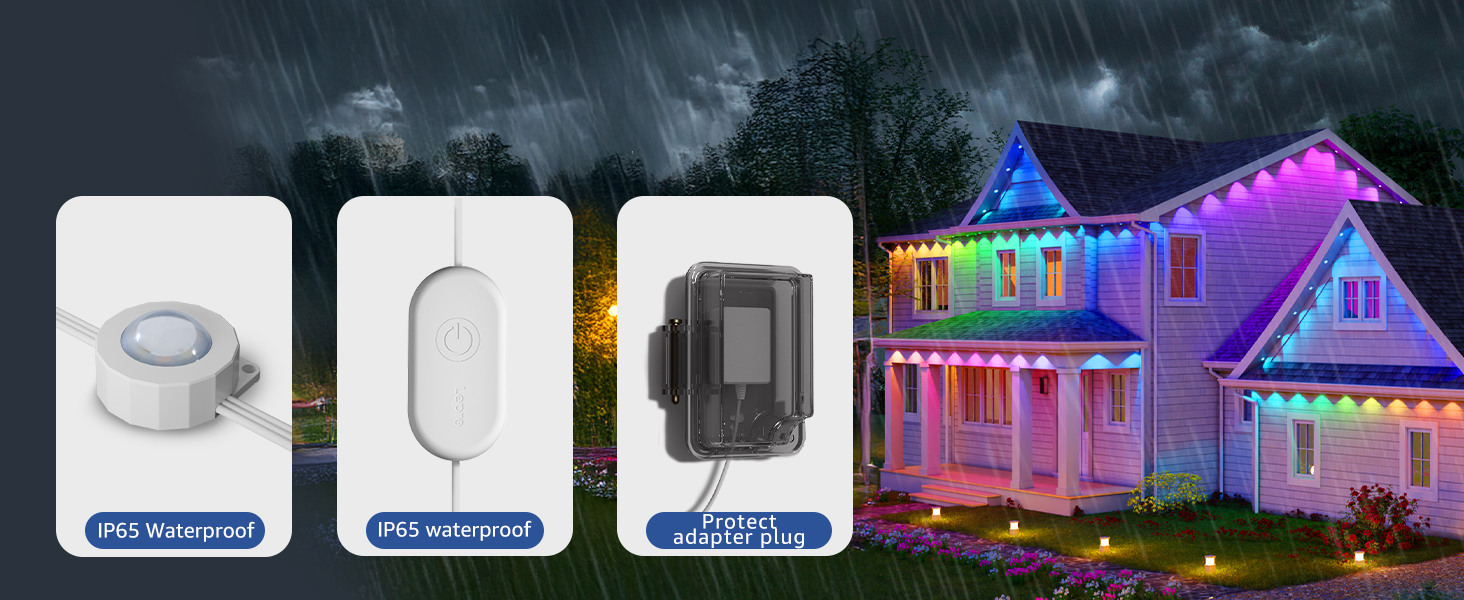 waterproof permanent christmas lights