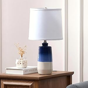 blue lamps set of 2 for living room
