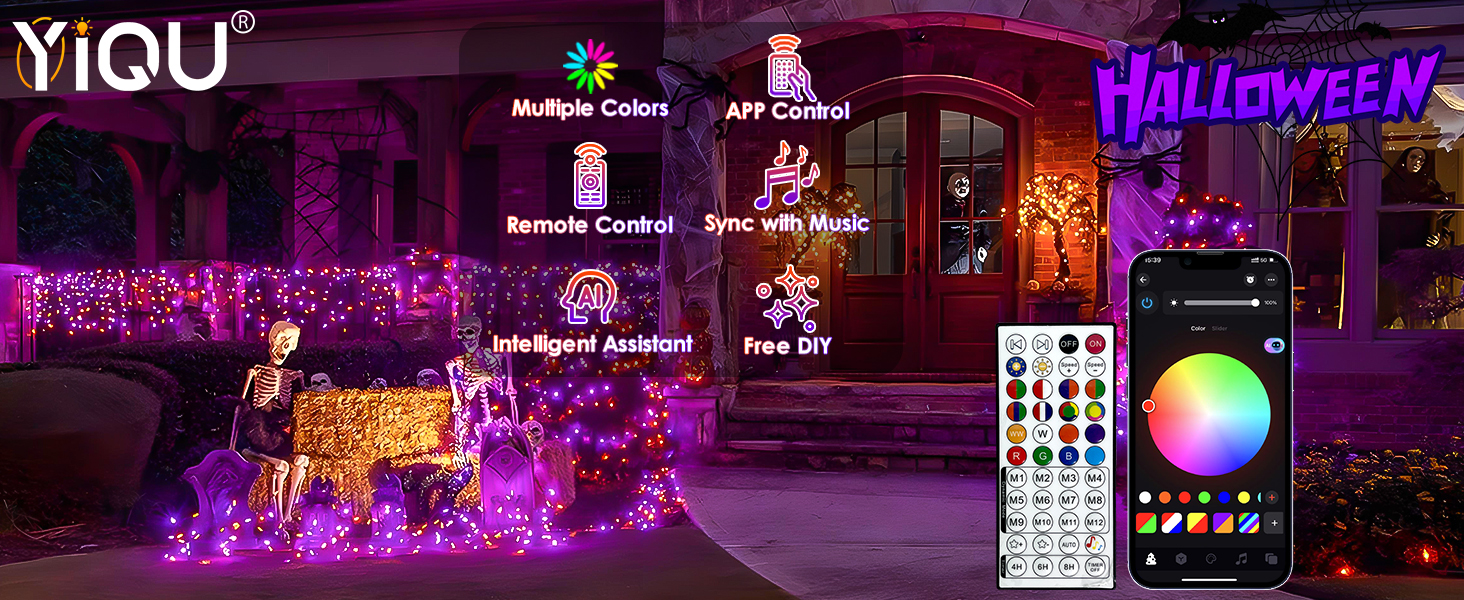 RGB Smart Halloween String Lights