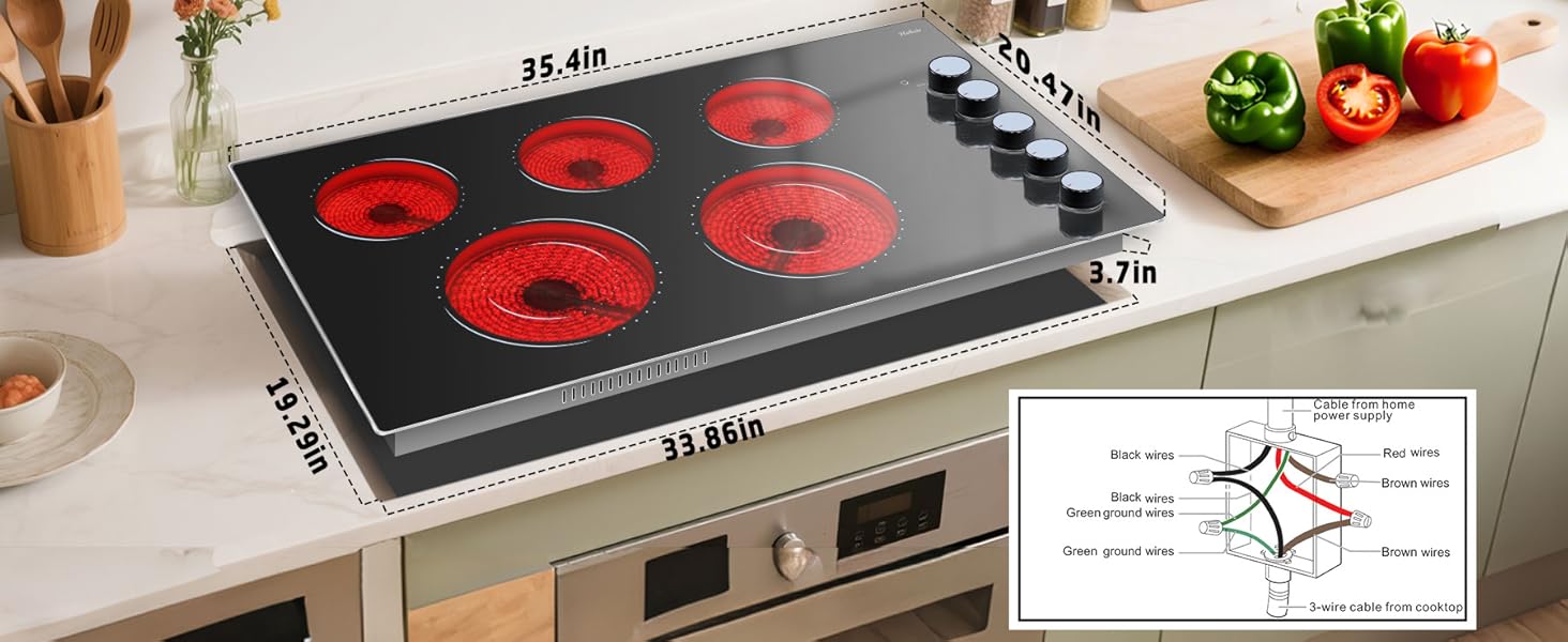 36 electric cooktop