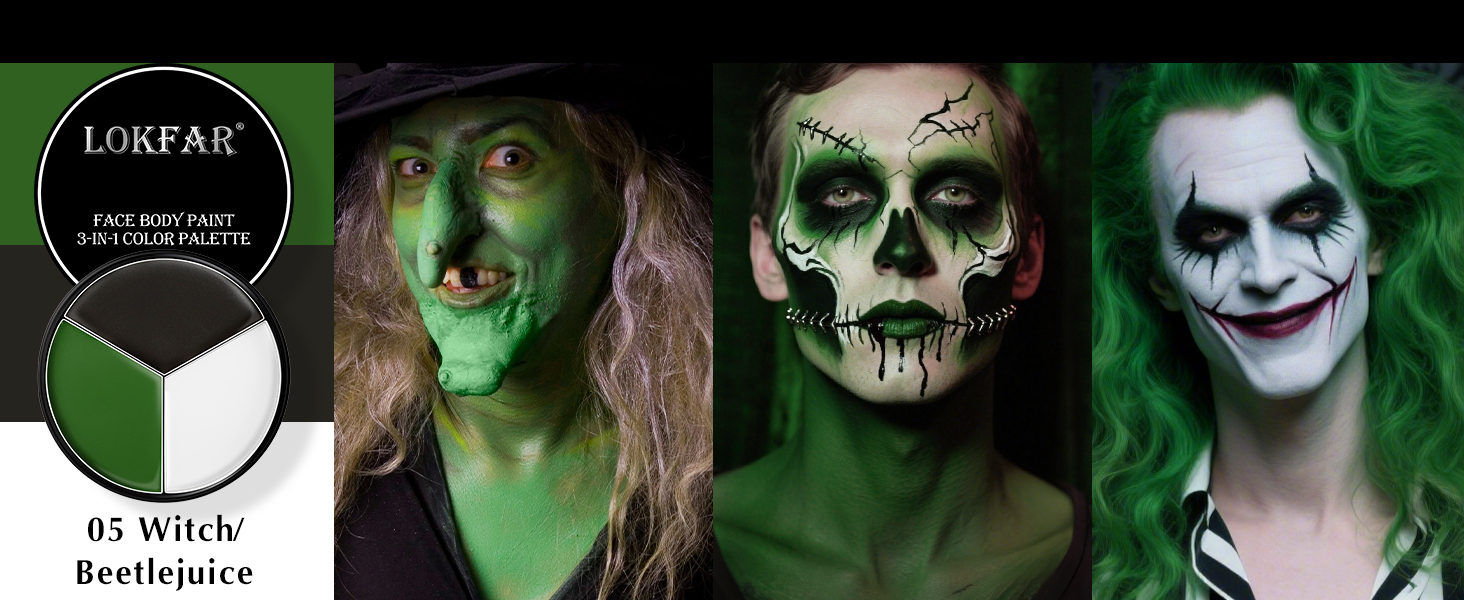 halloween face body paint kit