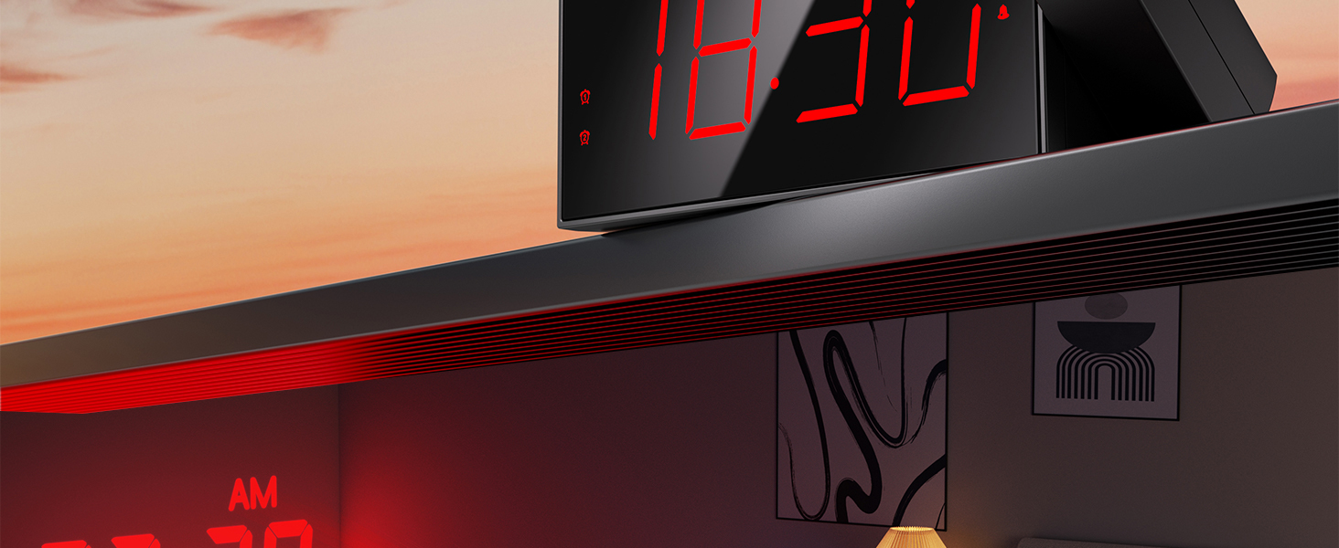 clock projector on ceiling