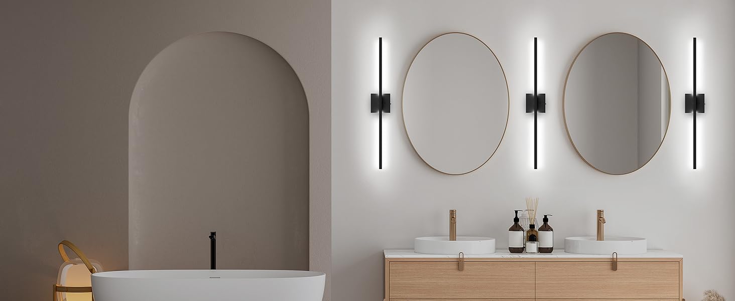 bathroom vanity lights over mirror
