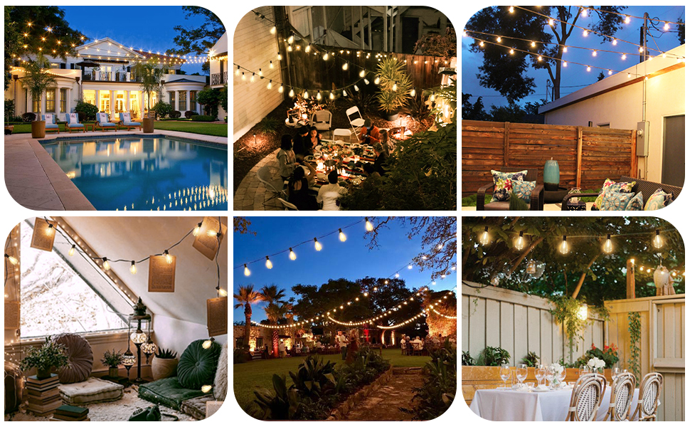 widely used edison outdoor string lights