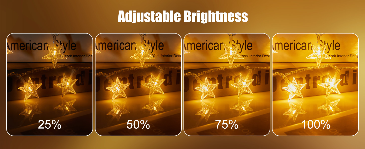 17ft Battery Star String Lights with Remote