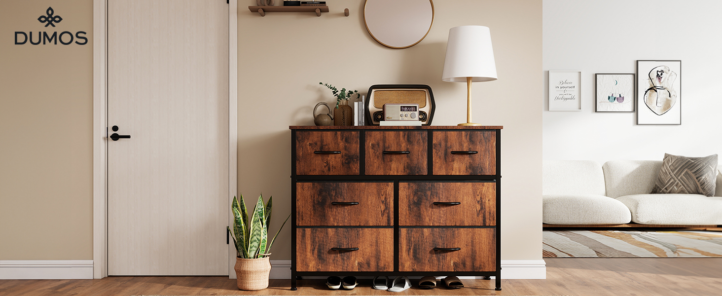 7 Drawers Dresser for Bedroom