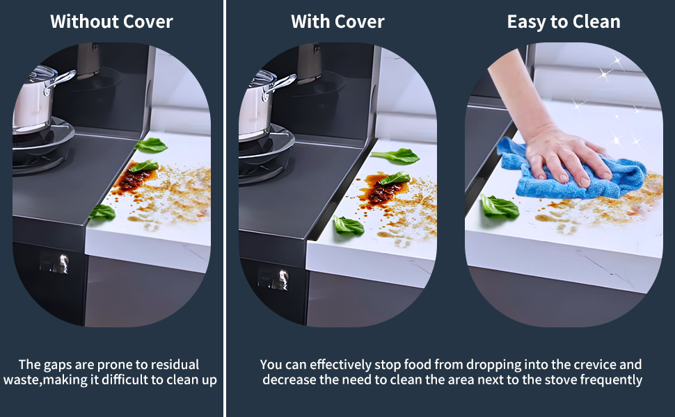 stove gap covers stainless steel