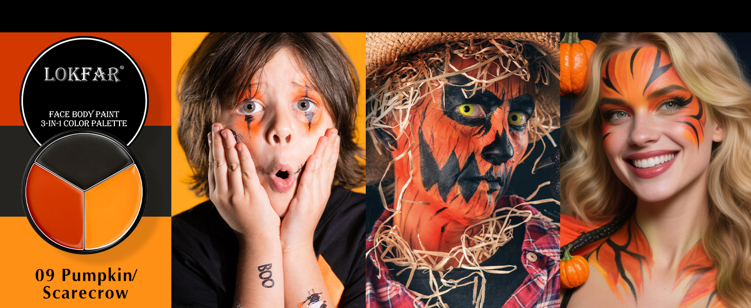 halloween face body paint kit