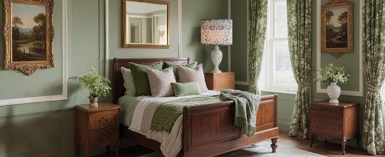 Flower Lampshades in Bed Room