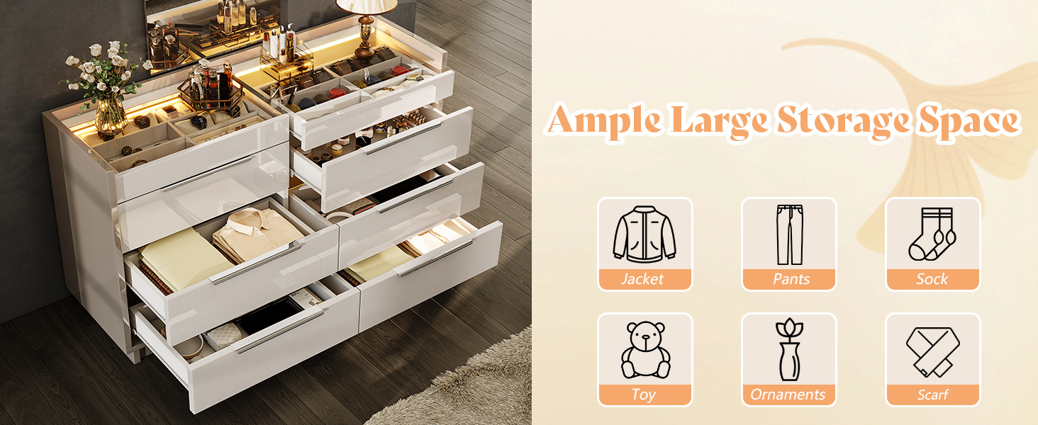 8 Drawers
