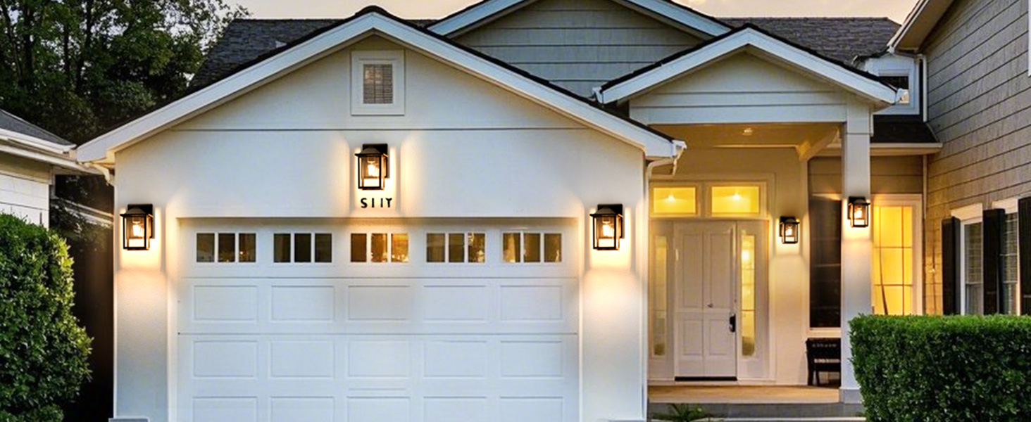  Outdoor Wall Lantern, Exterior Waterproof Wall Sconce Light Fixtures