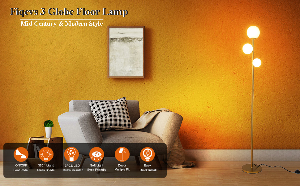 mid century modern floor lamp