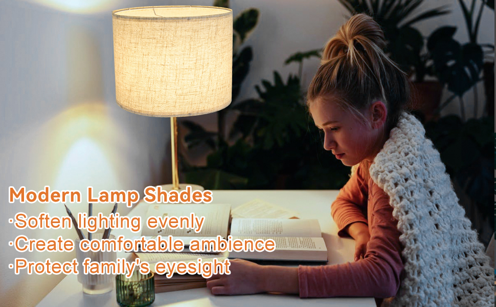 set of 2 beige lampshades