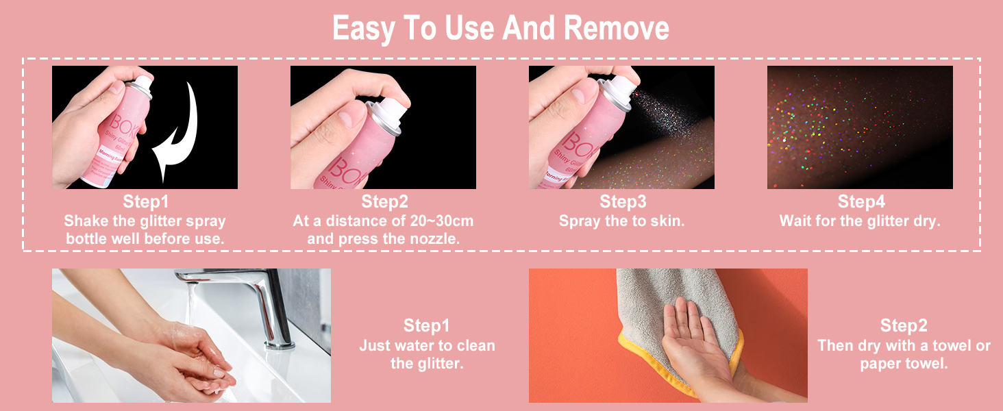 glitter spray