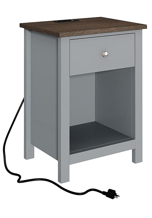 nightstand with charging station