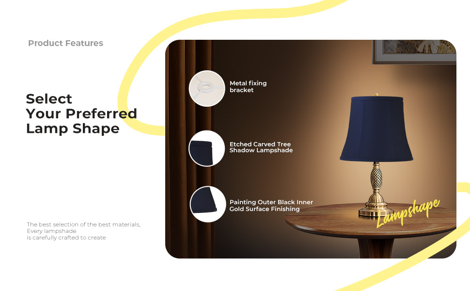 LLA-S2207-SW 2 Pack Gray-Blue Fabric Medium Drum Lamp Shades