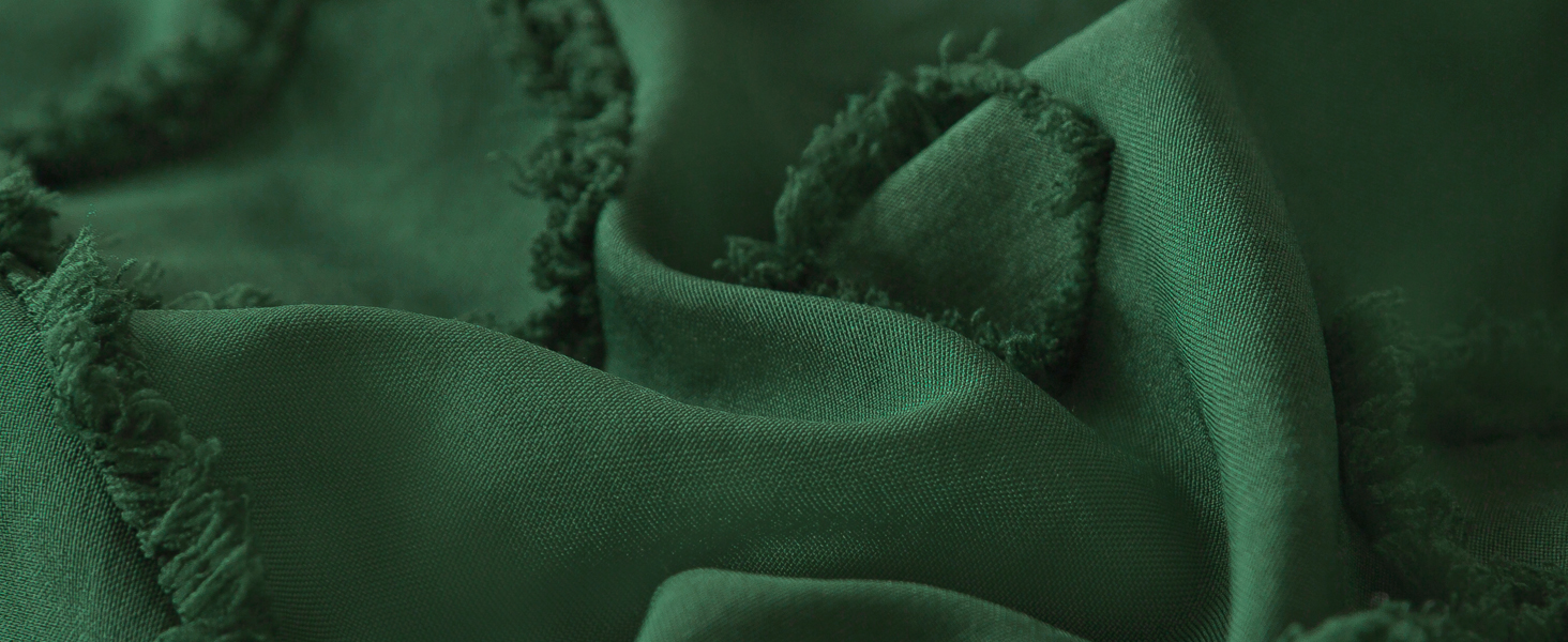 Dark Emerald Green Boho Comforter Set