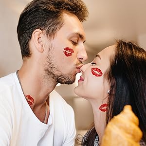 Halloween Face Kiss Tattoos
