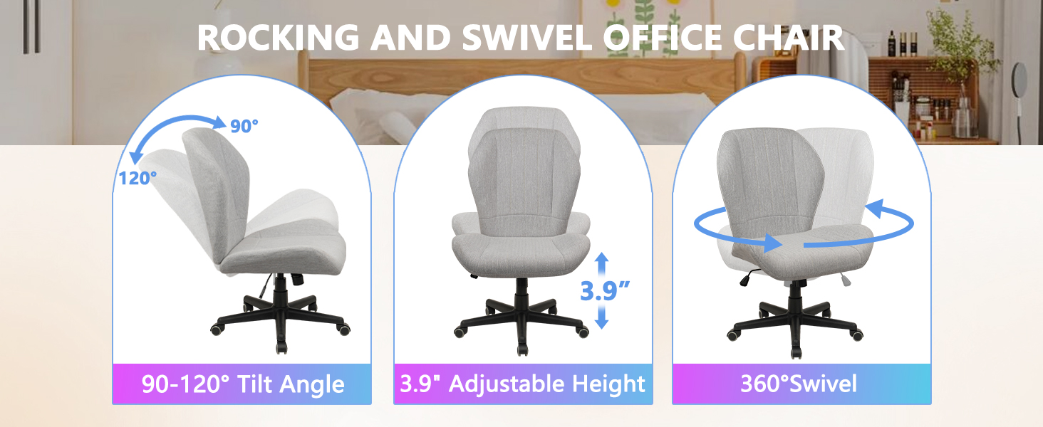 armless swivel rolling chair