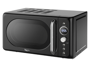 Total Chef retro microwave, closed, on a white background