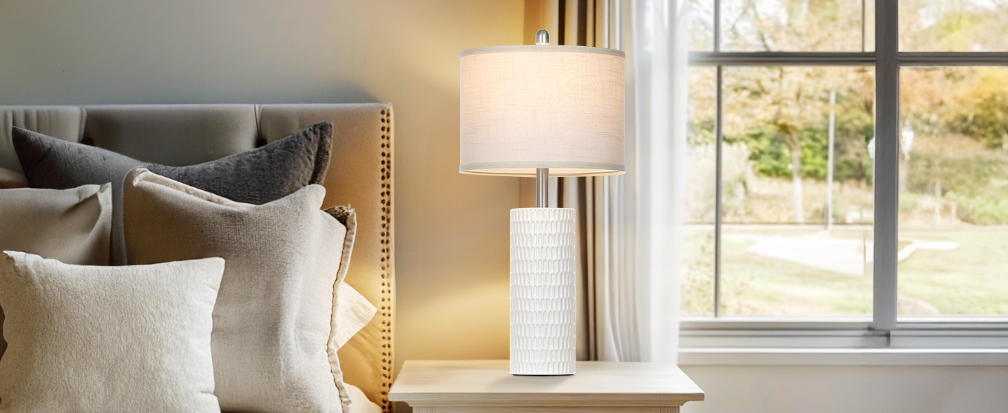 white table lamp