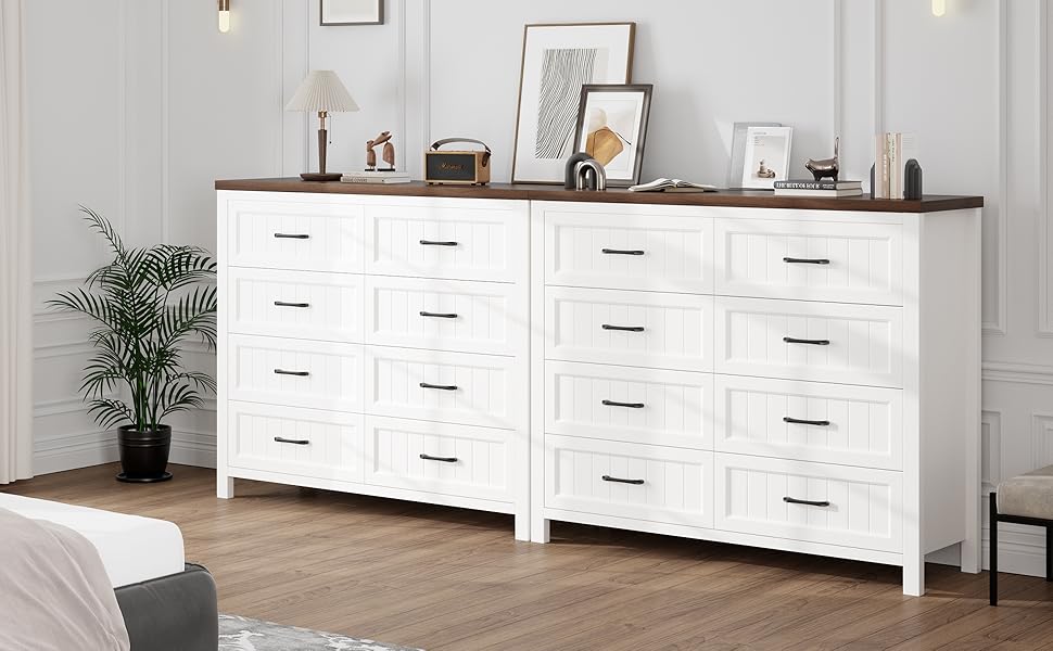 Jocoevol 8 Drawer Dresser for Bedroom, Modern Dresser with Deep Drawers, Large White Dresser
