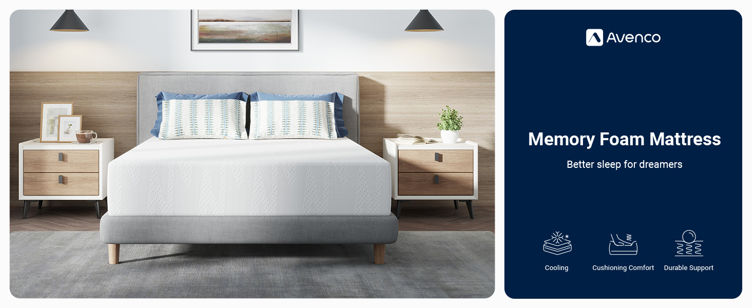 queen size mattress avenco mattresses in a box gel memory foam colchones medium firm