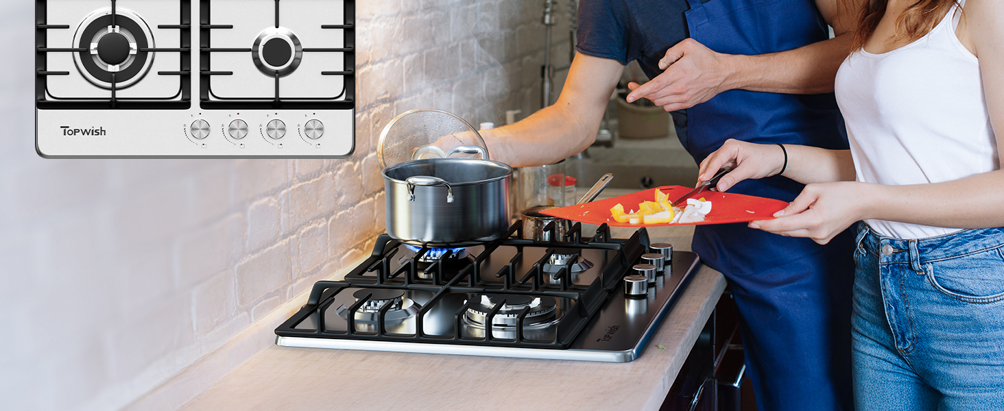 24 inch gas cooktop drop in