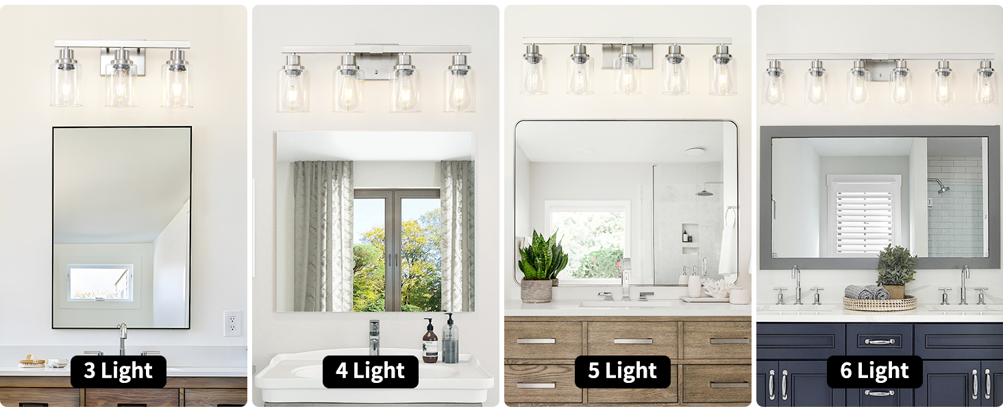 bathroom light fixtures;bathroom lighting fixture over mirror;bathroom vanity light wall sconcese