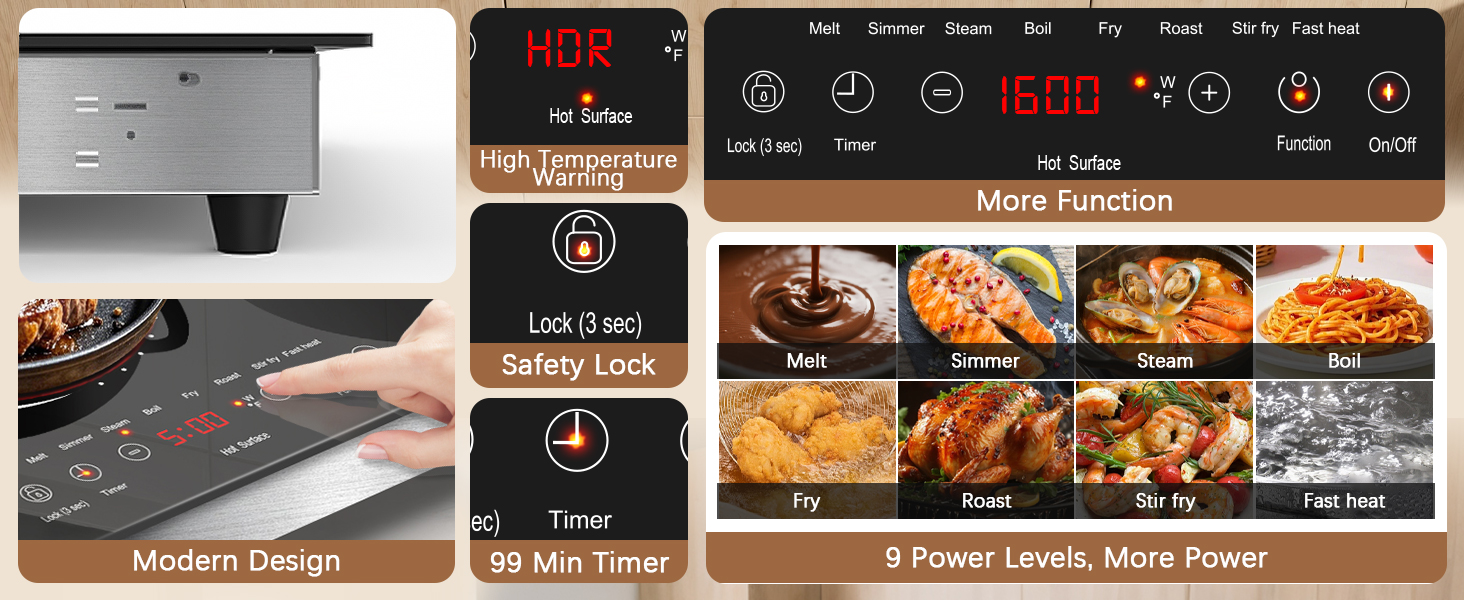 2 burner electric cooktop