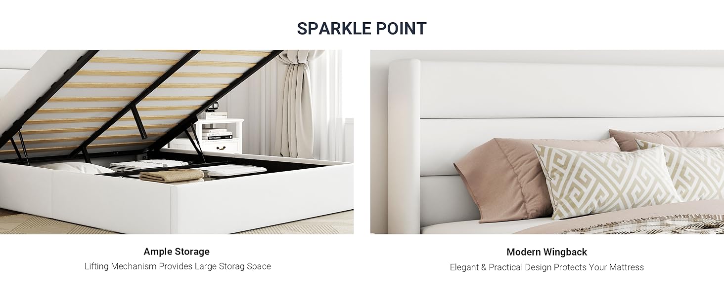 hydraulic storage bed