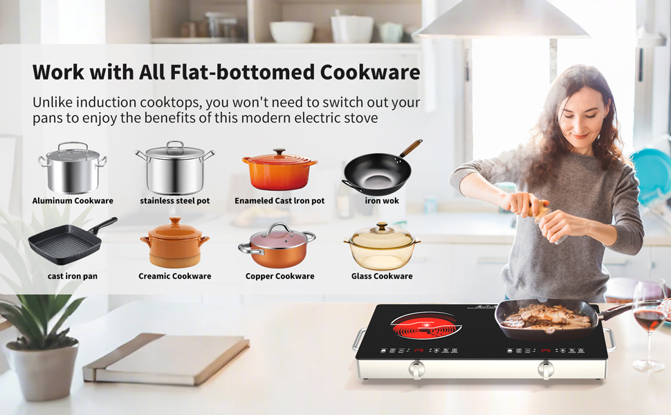 2 burner Electric cooktop