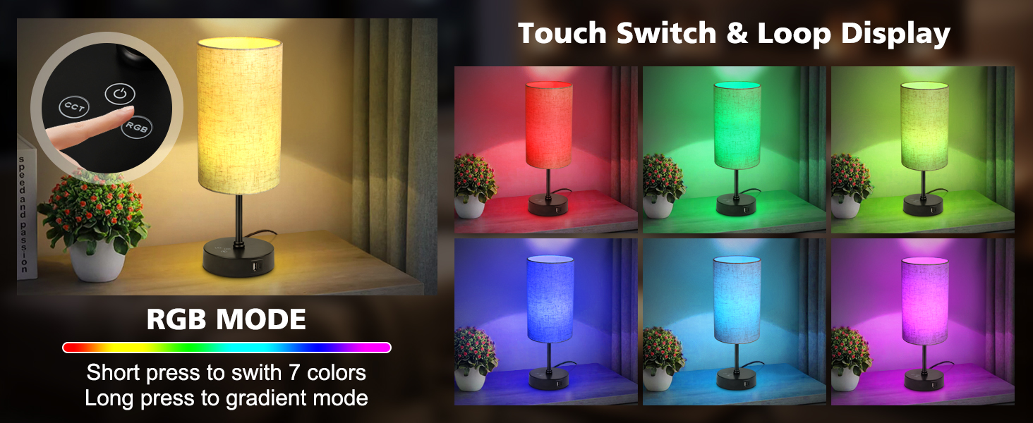 7 colors rgb mode can change different color  use the RGB 7 colors mode as ambient light.