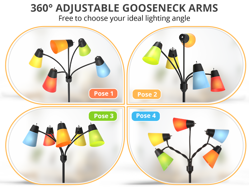 medusa lamp 5 head floor lamp