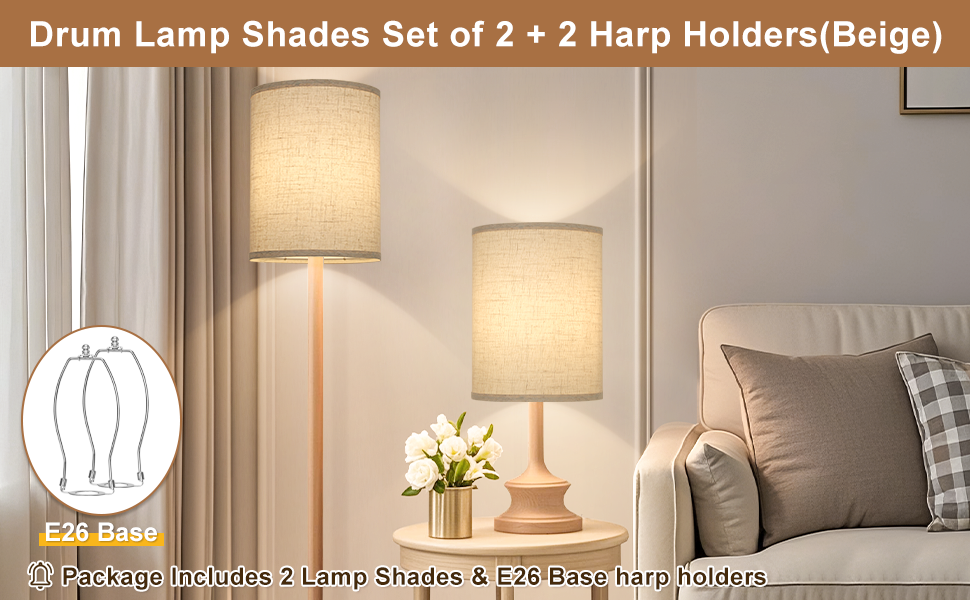 drum lamp shades set of 2