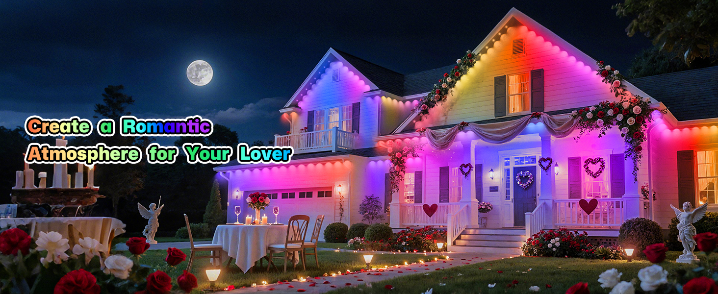 permanent outdoor lights for house