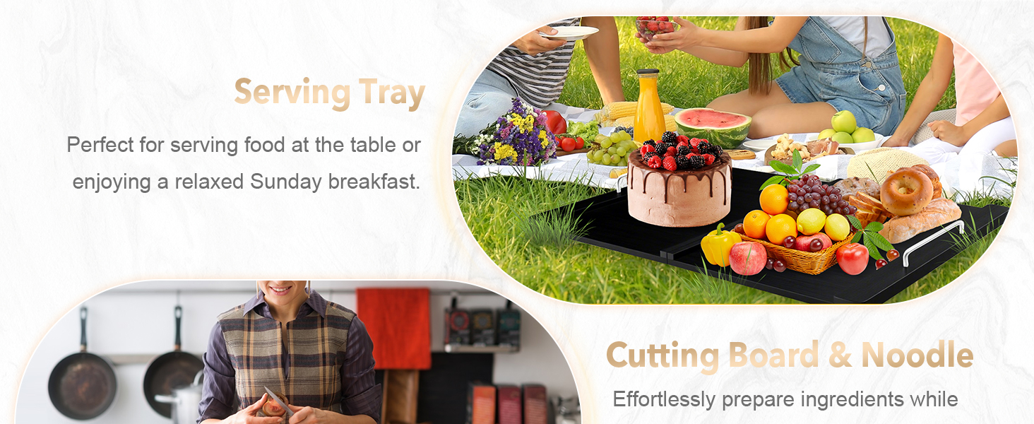 Multifunction Stove Top Covers Serving Tray Stove Cover Cutting Board