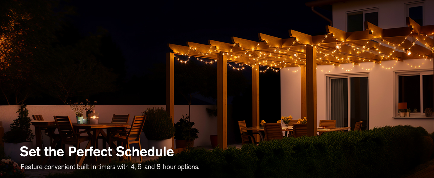 rope lights for backyard