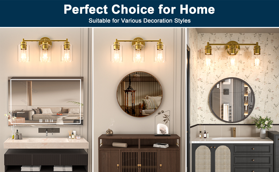 brushed gold vanity light