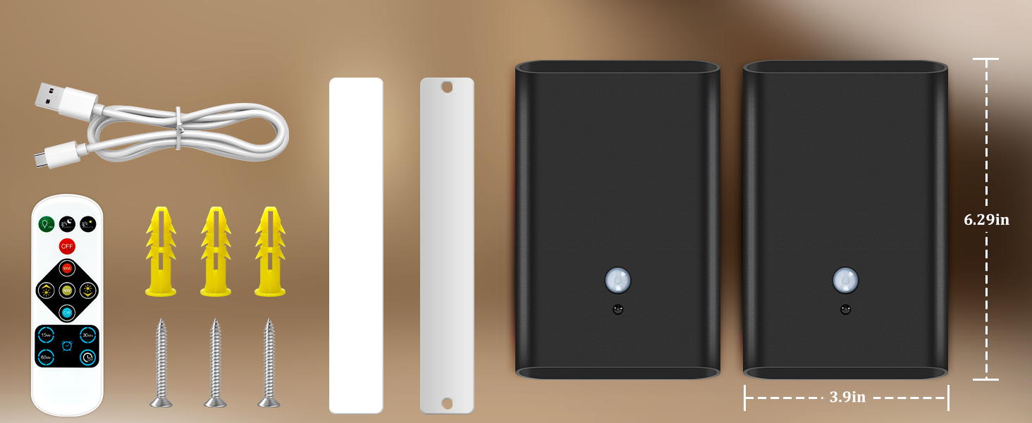 Wireless Wall Sconces Set of Two